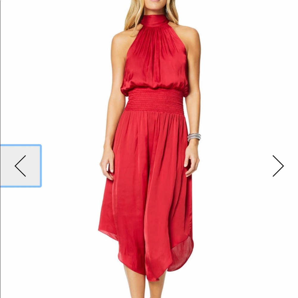 RAMY BROOK BELLA BLOUSON HALTER DRESS